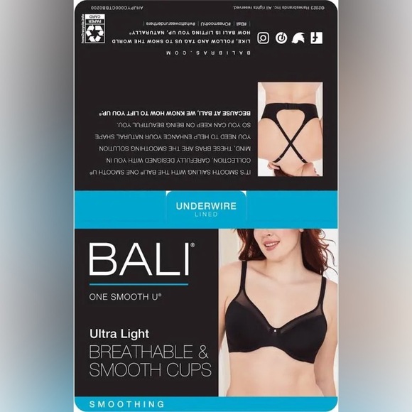 BALI
One Smooth U Illusion Neckline Bra 
IN Size 40DD - Picture 9 of 15